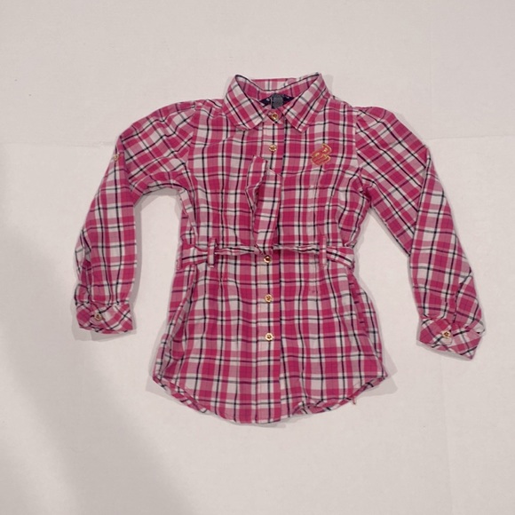 Girls blouses 1 ROCAWEAR pink 6-6X, 1 RAINWEAR gray pullover zip up      SIZE 6X - Picture 4 of 10